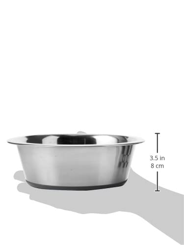 CLASSIC Pet Products Non-Slip Stainless Steel Dish - 1600 ml Capacity | 8.5 inch Diameter
