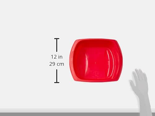 Addis Rectangular Washing Up Bowl, Roasted Red, 9.5 Litre