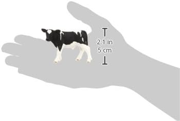 Schleich 13798 Holstein Calf - Realistic Farm Animal Figure for Imaginative Play