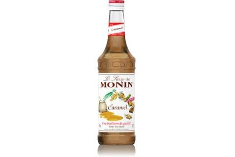 MONIN Premium Caramel Syrup 700 ml - Vegan, Allergen-Free, Natural Flavours for Coffee, Cocktails & Desserts