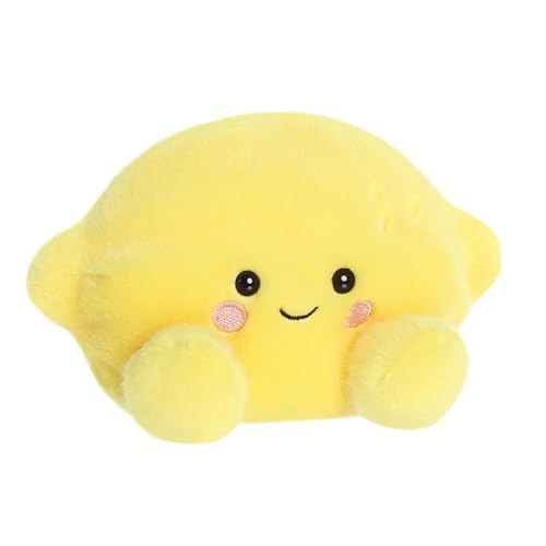 AURORA Palm Pals Yuzu Lemon Soft Toy, 13cm Plush, Yellow