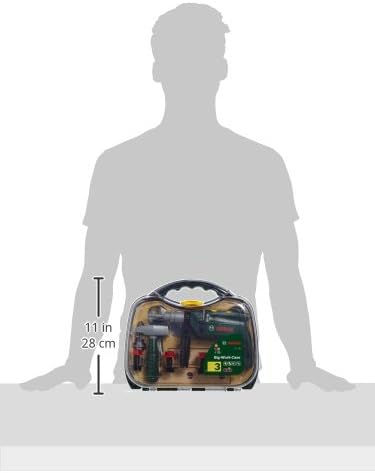 Theo Klein 8416 Bosch Tool Case - 16-Piece Battery-Powered Drill Playset for Kids 3+