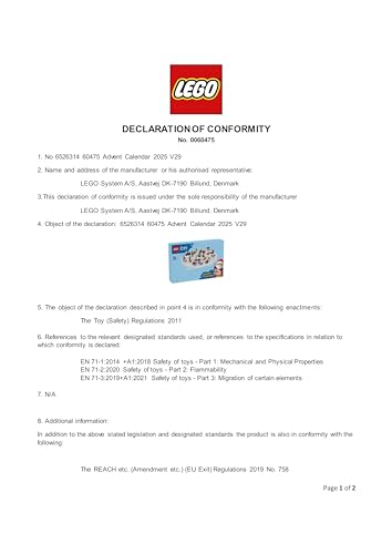 LEGO City Advent Calendar 2025 - 24-Day Holiday Building Playset for Ages 5+ 8