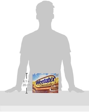 Weetabix Chocolate Cereal Biscuits, 450g (24 Count) - High Fibre Breakfast Biscuits with Wholegrain Wheat