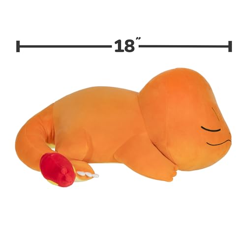Pokémon Charmander 18-Inch Sleeping Plush - Soft Cuddly Stuffed Animal for Kids & Collectors 6