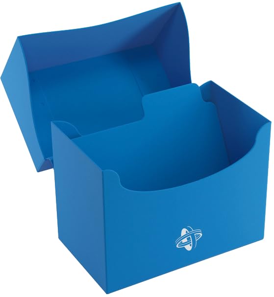 Gamegenic 80-Card Side Holder - Blue | Side-Loading Deck Box | Self-Locking Lid 3