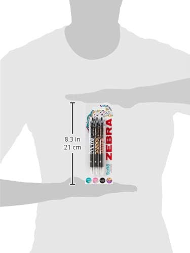 Zebra Z-Grip Retractable Animal Ballpoint Pen with Medium Point of 1.0mm, Black Ink, Pack of 3
