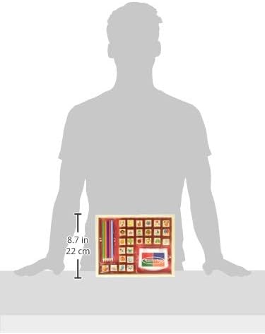 Melissa & Doug Favourite Things Stamp Set - 32-Piece Wooden Stamp Kit with Colored Pencils & Washable Ink Pad for Kids 4+