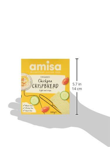 Amisa Organic Chickpea Crispbread 100g - Healthy Gluten-Free Snack Crackers 3