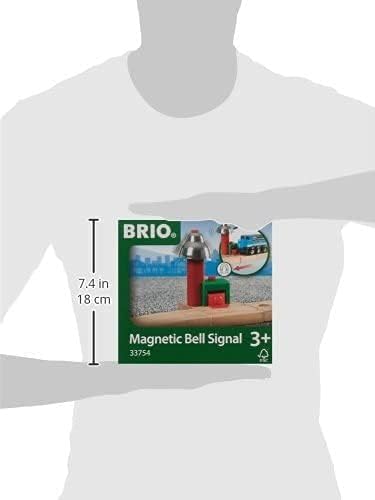 BRIO 33754 Magnetic Railway Bell Signal for Kids - Compatible with BRIO Train Sets