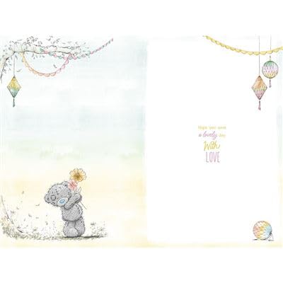Me To You Bear Tatty Teddy Birthday Card for Nan | 6 x 9 in | Gold Foil Accents