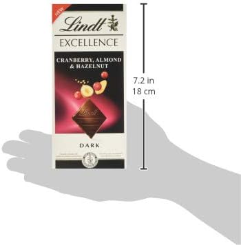 Lindt Excellence Dark Chocolate with Cranberry, Almond & Hazelnut – 100g