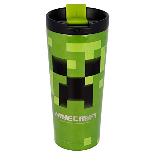 Stor - Minecraft 425 ml Stainless Steel Thermal Coffee Tumbler, Insulated Metal Mug