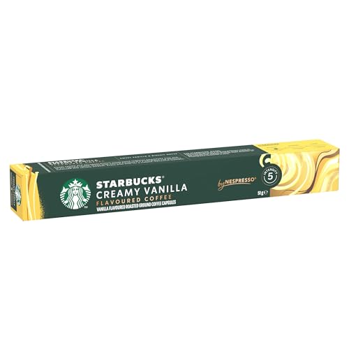 STARBUCKS - Creamy Vanilla Flavoured Coffee by Nespresso, Blonde Roast, 100% Arabica Coffee Pods 6