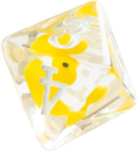 Gamegenic Rubber Duck Embraced Series Resin Dice Set - 7 Piece RPG Dice