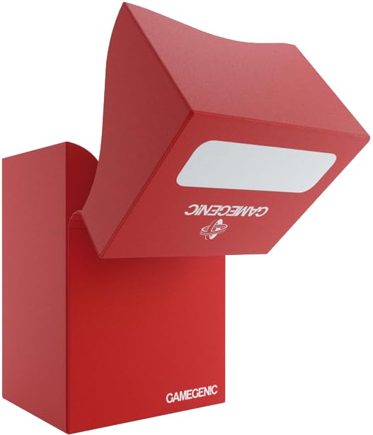 Gamegenic 80-Card Deck Holder - Red TCG Box for Double-Sleeved Cards