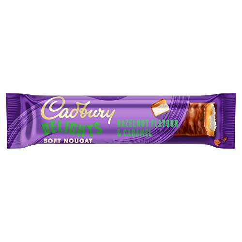 Cadbury - Delights Soft Nougat Hazelnut Flavour & Caramel Bars, Pack of 5