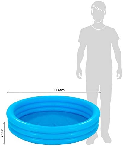 Intex Crystal Blue Three Ring Inflatable Paddling Pool 1.14m x 25cm