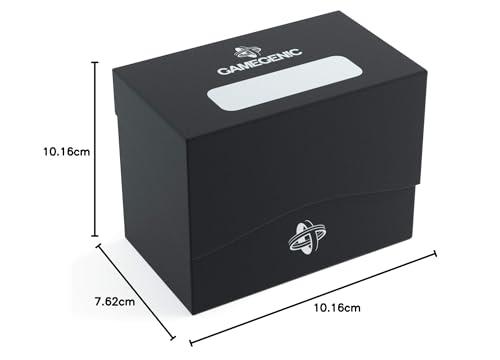Gamegenic 80-Card Side Holder - Black, Holds 80 Double-Sleeved Cards, Sideloading Deck Box with Cobra Neck Technology 24