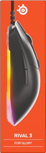 SteelSeries Rival 3 Gen 2 Gaming Mouse - 8500 DPI TrueMove Core Optical Sensor, 1.35ms Click Latency, 60M Clicks, RGB Lighting 23