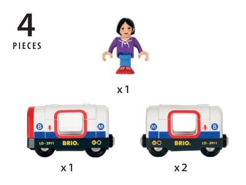 BRIO World Metro Tube Train für Kinder ab 3 Jahren – kompatibel mit allen BRIO Railway Sets und Zubehör