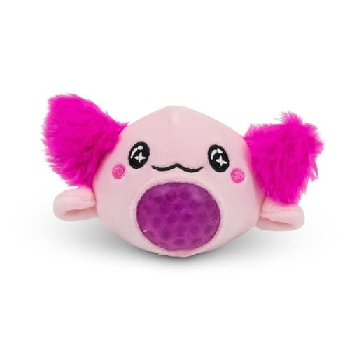 OBILO Axolotl Squeeze Toy - Pop-Out Bead Ball Sensory Fidget for Stress Relief | Pink and White