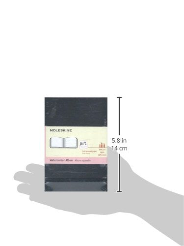 Moleskine Art Watercolour Album Sketchbook - Pocket Size 9x14cm, 60 Pages, Black Hard Cover 3