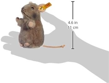 Steiff Piff Mouse Plush Toy - Soft Grey Stuffed Animal, 10cm
