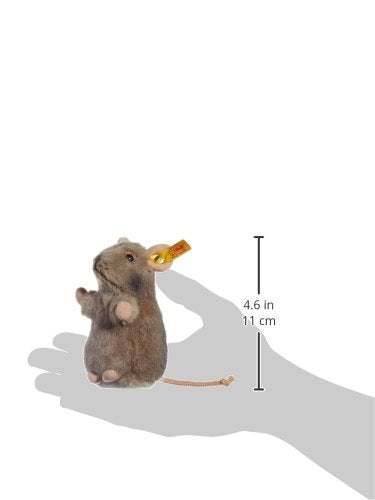 Steiff Piff Mouse Plush Toy - Soft Grey Stuffed Animal, 10cm 11