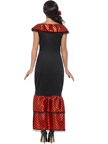 Smiffys Flamenco Senorita Costume - Black/Red, Women's Size M (UK 12-14) 3