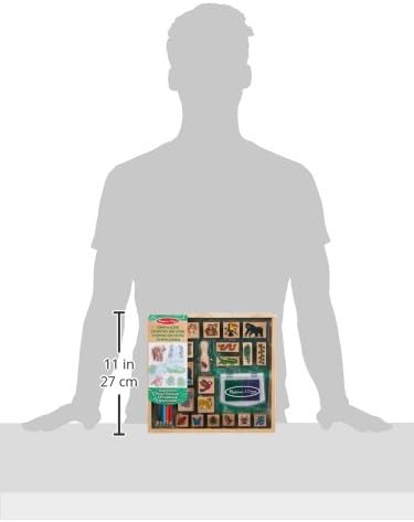 Melissa & Doug Stamp-a-Scene Rain Forest - 20-Piece Stamp Set with Colored Pencils & Ink Pad