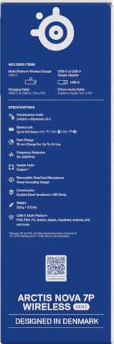 SteelSeries Arctis Nova7P Wireless Gen2 - PS5 Gaming Headset with2.4GHz + Bluetooth 28