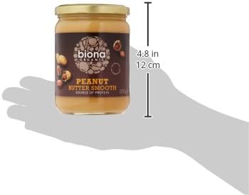 Biona Organic Peanut Butter Smooth No Salt, 500g