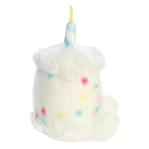 AURORA Palm Pals Happy Birthday Cake Soft Toy | 13cm | White | Suitable from Birth 3