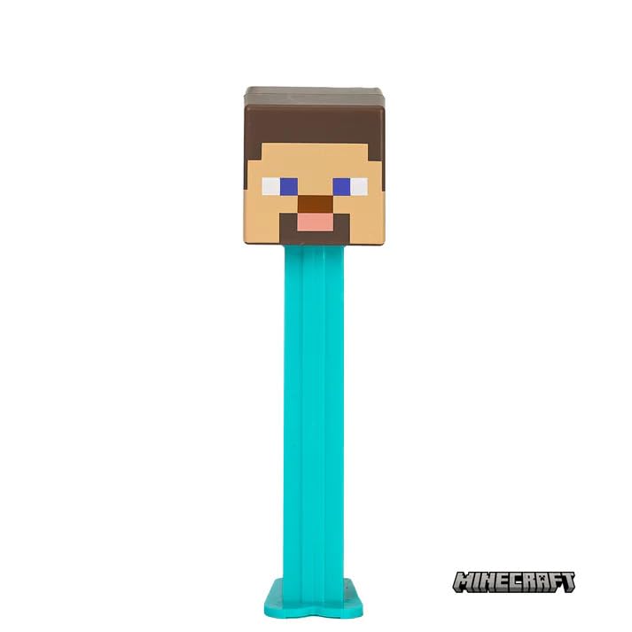 PEZ Minecraft Character Sweet Dispensers - Steve, Alex, Creeper & Ender Dragon Candy Dispenser Pack