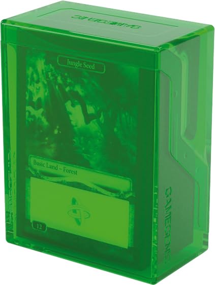Gamegenic Bastion 50+ XL Deck Box - Green | Plastic | Secure Closure | Portable