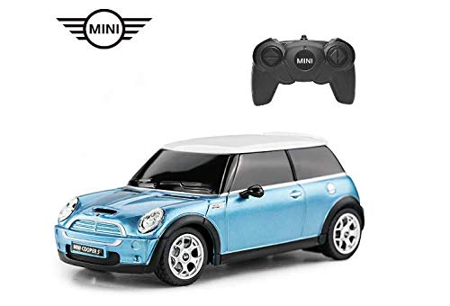 RASTAR Mini Cooper S Blue 1:24 RC Toy Car - Remote Control Vehicle for Kids & Adults