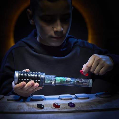Star Wars Power Crystal Lightsaber - 7 Colors, 10 Swappable Kyber Crystals | Hasbro 10