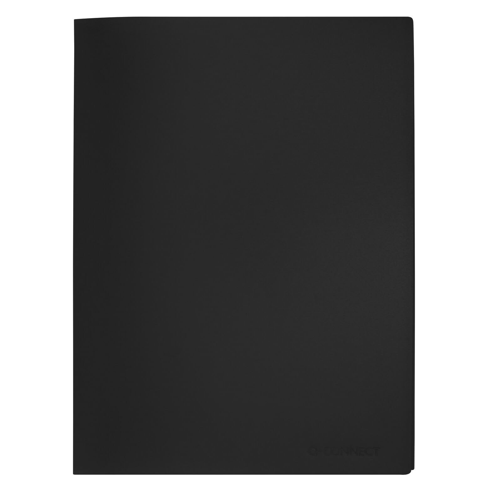 Q-Connect Polypropylene Display Book - 10 Pockets | A4 Size | Black | KF01248