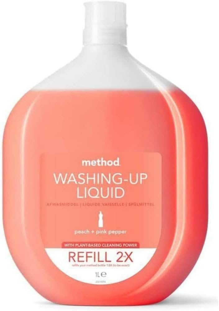 Method - Washing Up Liquid Refill, Peach & Pink Pepper, 1 L