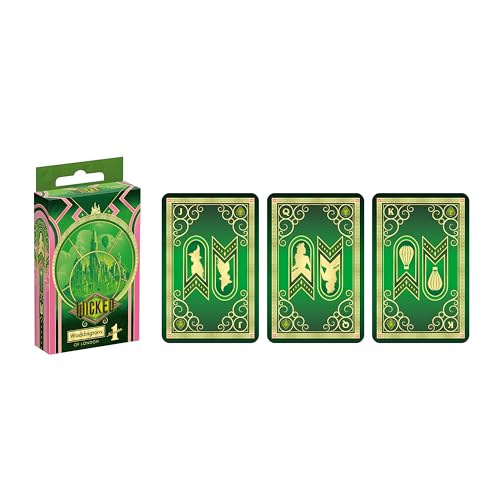 Waddingtons Number 1 Wicked Edition Playing Cards - Glinda & Elphaba Emblems | 52 Cards + 2 Jokers