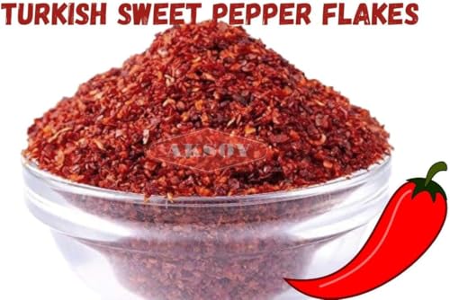 Aksoy Premium Quality Turkish Sweet Red Pepper Flakes (Turk Kirmizi Pul Biber) 10