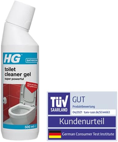 HG Super Powerful Toilet Cleaner Gel - 500ml Bathroom Descaler for Limescale & Stains