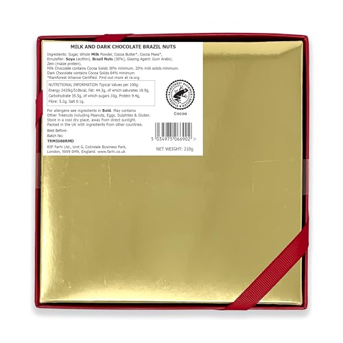 Rita Farhi Milk and Dark Chocolate Brazil Nuts Luxury Gift Box 210g 13