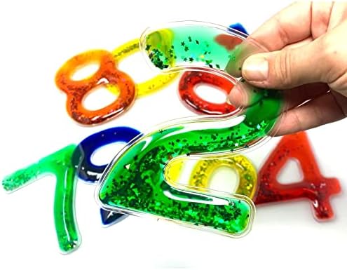 Playlearn Squidgy Sparkly Numbers 10 Pack Sensory Gel Shapes (0-9)