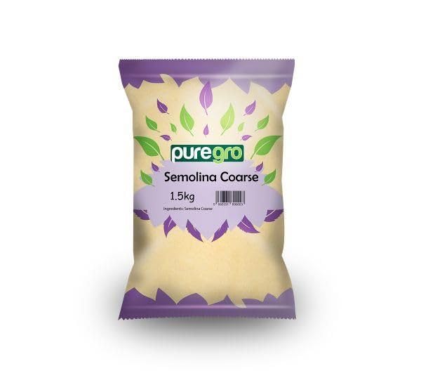 Puregro Coarse Semolina - Durum Wheat for Baking & Pasta | 1.5kg 1