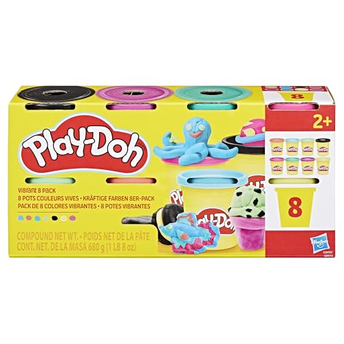 Play-Doh 8 Pack - 85g Vibrant Colors for Kids Ages 2+ 3