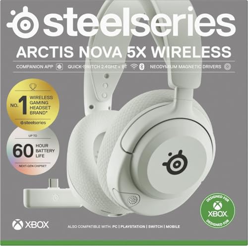 SteelSeries Arctis Nova 5X Wireless Gaming Headset for Xbox - White 12