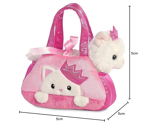 AURORA, 32791, Fancy Pal, Peek-A-Boo Princess Kitty, 8 Zoll, Stofftier, Rosa und Weiß