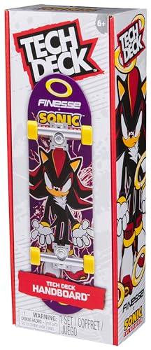 Tech Deck Finesse X Sonic the Hedgehog Handboard - 9x Larger Mini Skateboard for Kids 6+ 11
